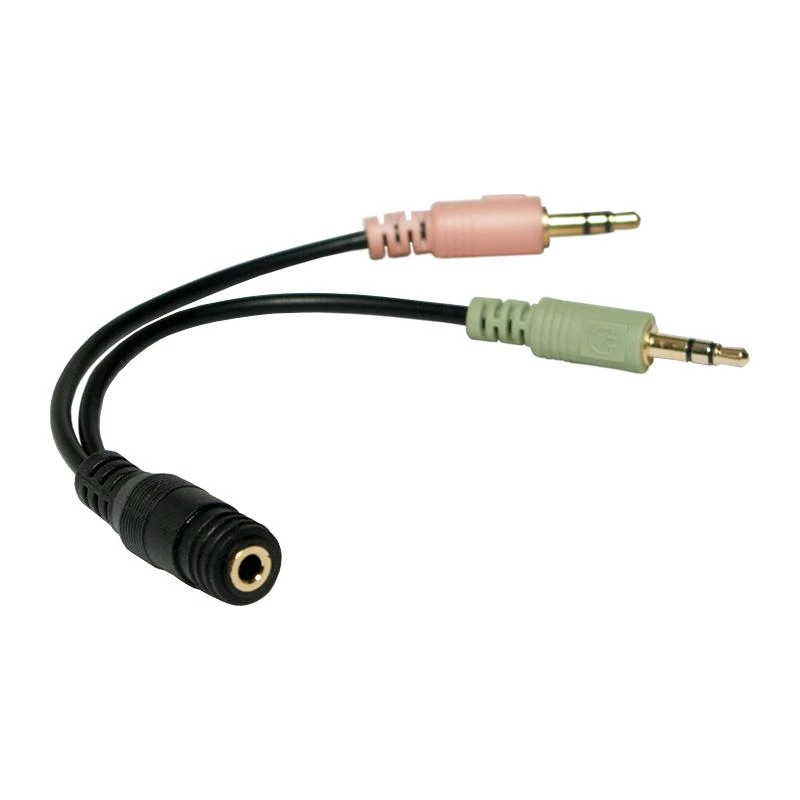 LogiLink audio adapteris su atskirais kištukais mikrofonui ir garsui
