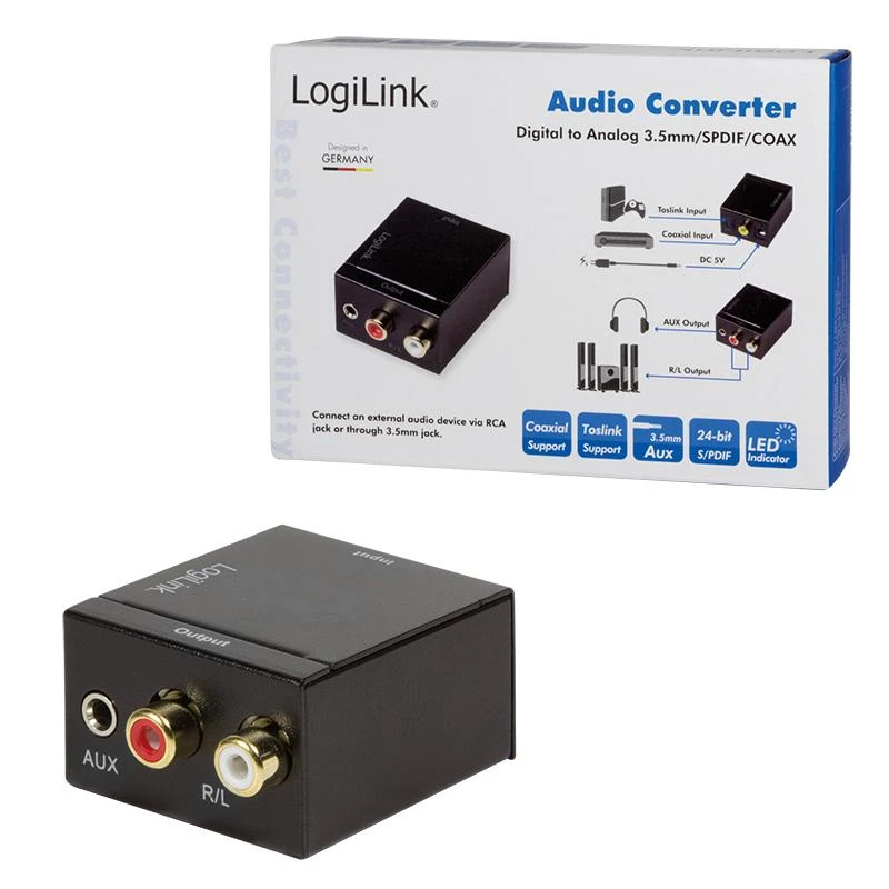 „LogiLink CA0101“ – kabelis – garso / daugialypės terpės, skaitmeninis, telefono bendraašis