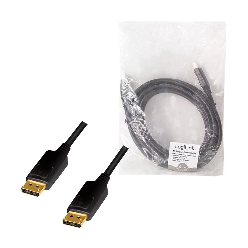 LogiLink DisplayPort 1.2 M/M 5.0m juoda