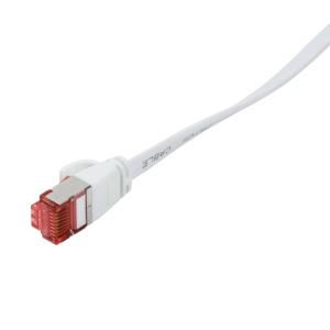 LOGILINK CF2091S LOGILINK - Komutacinis kabelis Plokščias Cat.6 Ekranuotas (PIMF) SlimLine, baltas, 10m