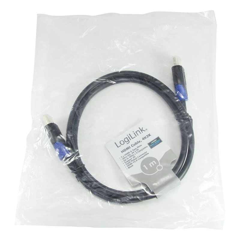 LogiLink 1m HDMI kabelis pakuotėje