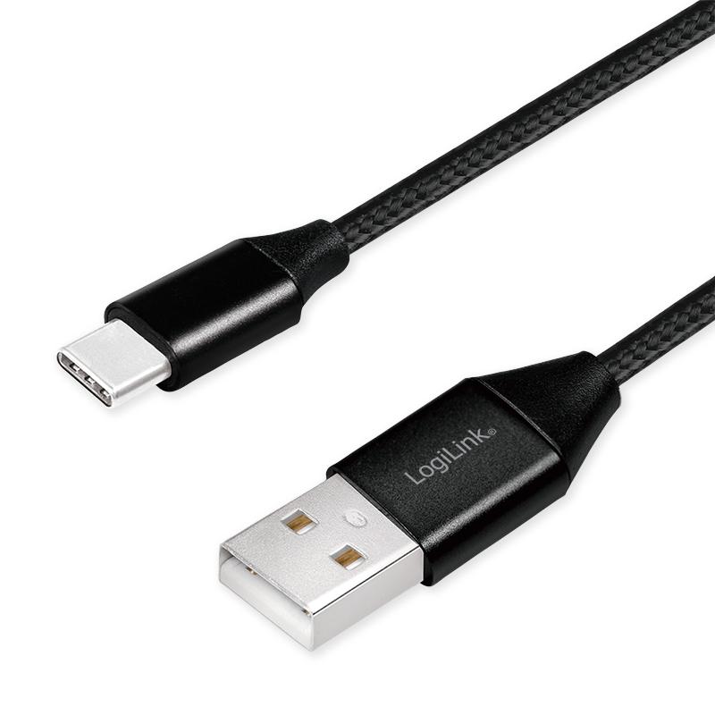 LOGILINK CU0139 LOGILINK – USB 2.0 kabelis USB-A kištukas iki USB-C kištukas, 0,3 m
