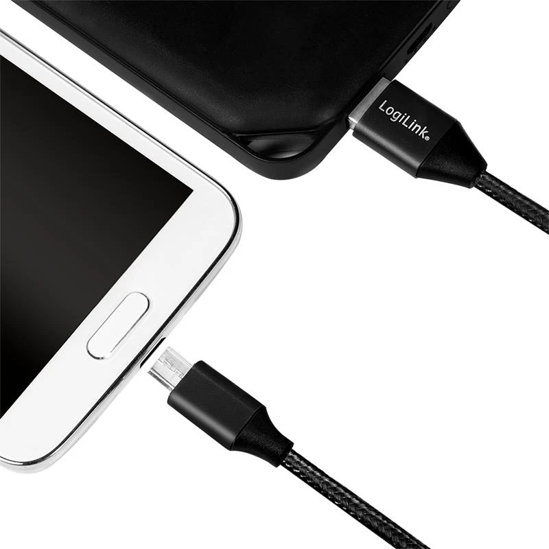 LOGILINK CU0143 USB-A 2.0 laidas su mikro USB kištuku 0,3 m