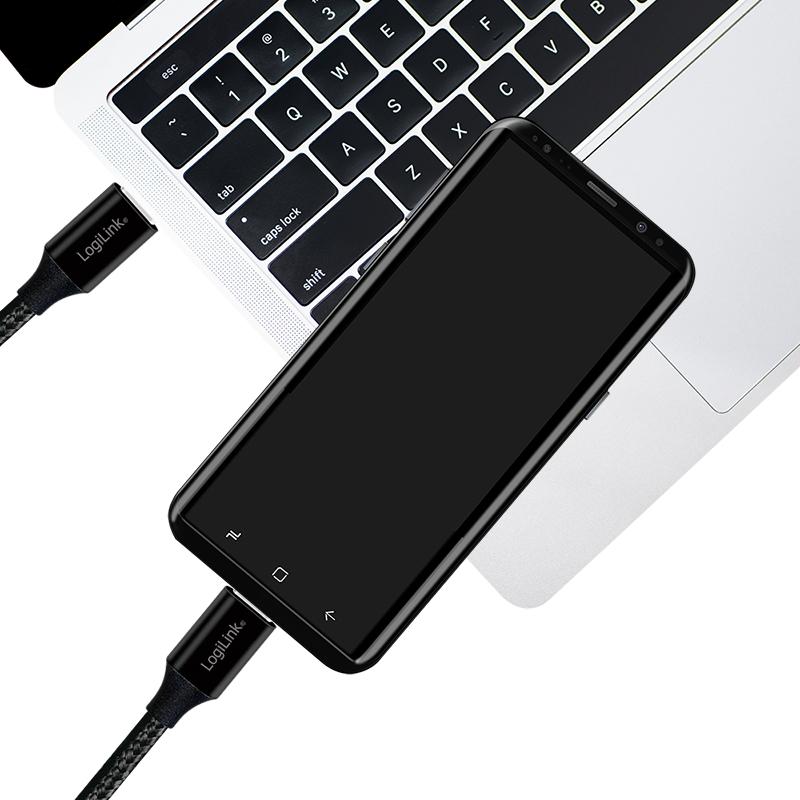 LOGILINK CU0154 LOGILINK - USB 2.0 cable, USB-C to USB-C, juodas, 1m