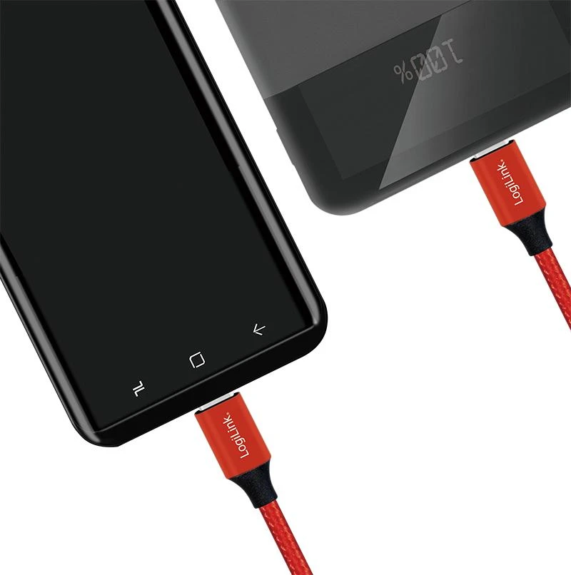 LOGILINK CU0155 LOGILINK – USB 2.0 laidas, USB-C į USB-C, raudonas, 0,3 m