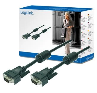 LOGILINK CV0017 LOGILINK - VGA kabelis 2x Ferryt HQ, ilgas 15m