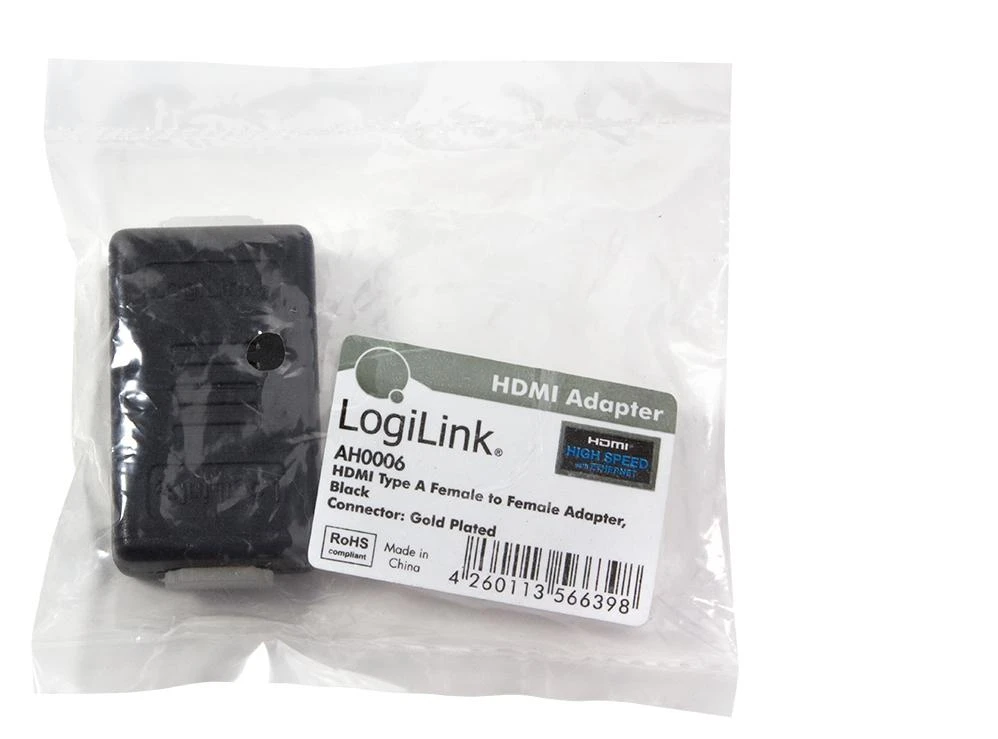 „Logilink“ adapteris 2x HDMI jungties kabeliui: HDMI 19 kontaktų lizdas, HDMI 19 kontaktų lizdas