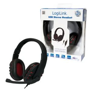 LogiLink HS0033 ausinės su mikrofonu ir pakuote