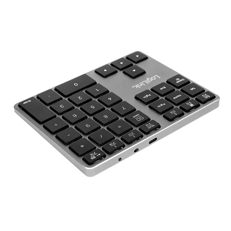 Logilink klaviatūra Bluetooth, mit 35 Tasten, ALU, Space grau