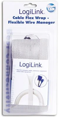 LOGILINK KAB0007 LOGILINK - Lankstus kabelių laikiklis, pilka
