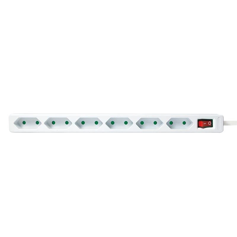 LogiLink 6 gniazd 1.5m balta LPS232
