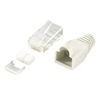LOGILINK MP0021 LOGILINK - Kištukinė jungtis Cat.6 RJ45 100vnt. komplektas, ekranuotas, pilkas