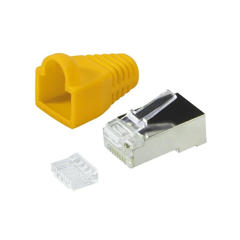 LOGILINK MP0022 LOGILINK - Kištukinė jungtis Cat.6 RJ45 100vnt. komplektas, ekranuotas, juodas