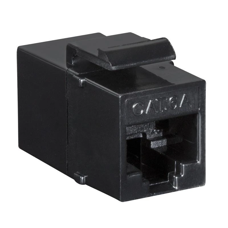 LogiLink LogiLink Keystone Kupplung 2X RJ45 UTP 14.6mm, Cat6A, schw.