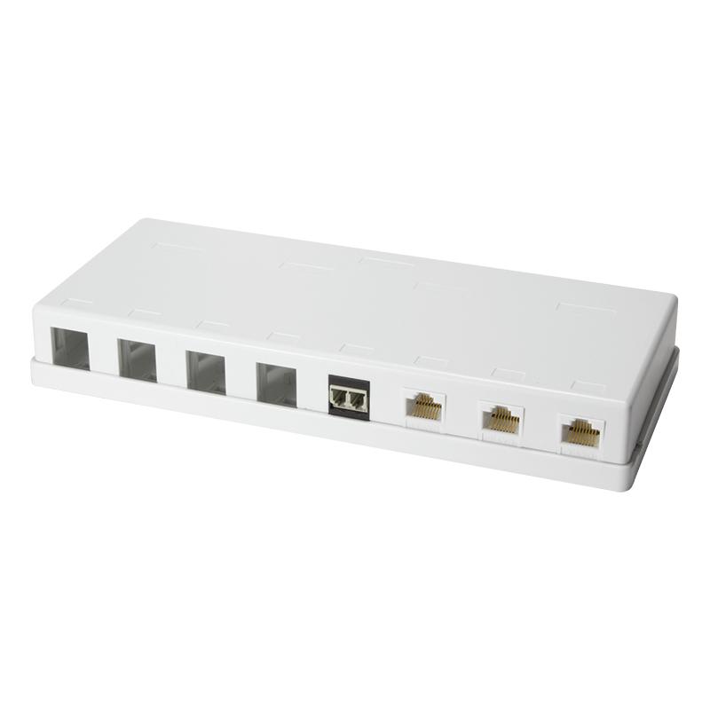LOGILINK NK4035 LOGILINK- Keystone Surface Mount Box 8 port UTP, baltas, tuščias