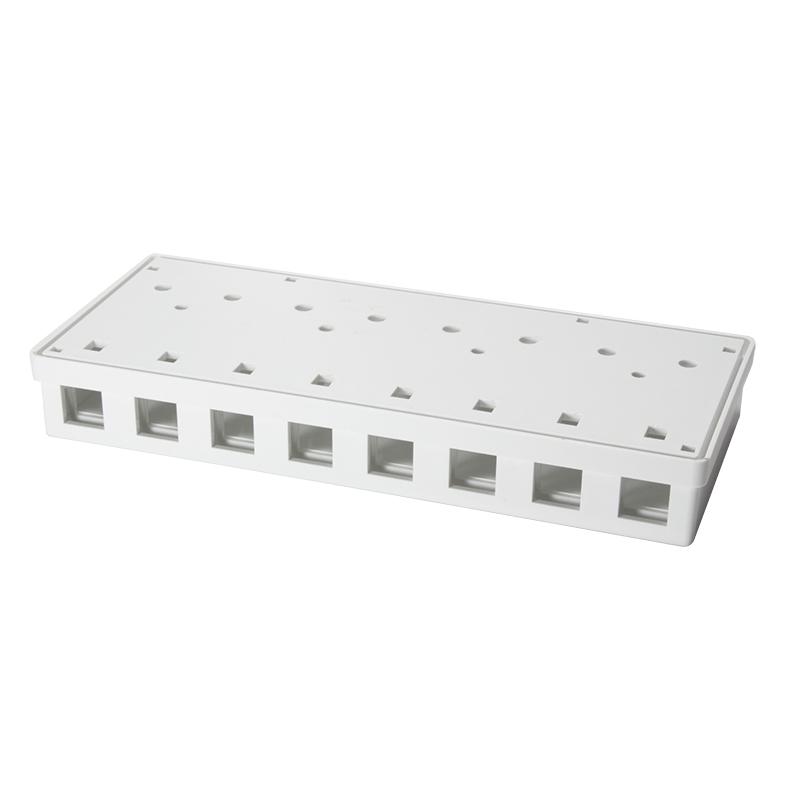 LOGILINK NK4035 LOGILINK- Keystone Surface Mount Box 8 port UTP, baltas, tuščias