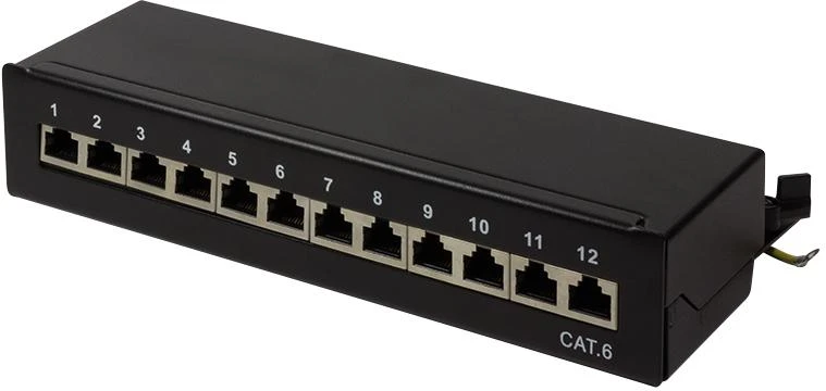 LogiLink Patchpanel LogiLink Tisch / Wand Cat.6 STP 12 Ports, juodas - NP0017