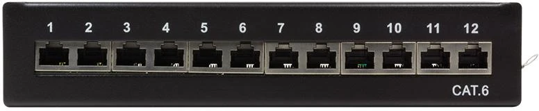 LogiLink Patchpanel LogiLink Tisch / Wand Cat.6 STP 12 Ports, juodas - NP0017