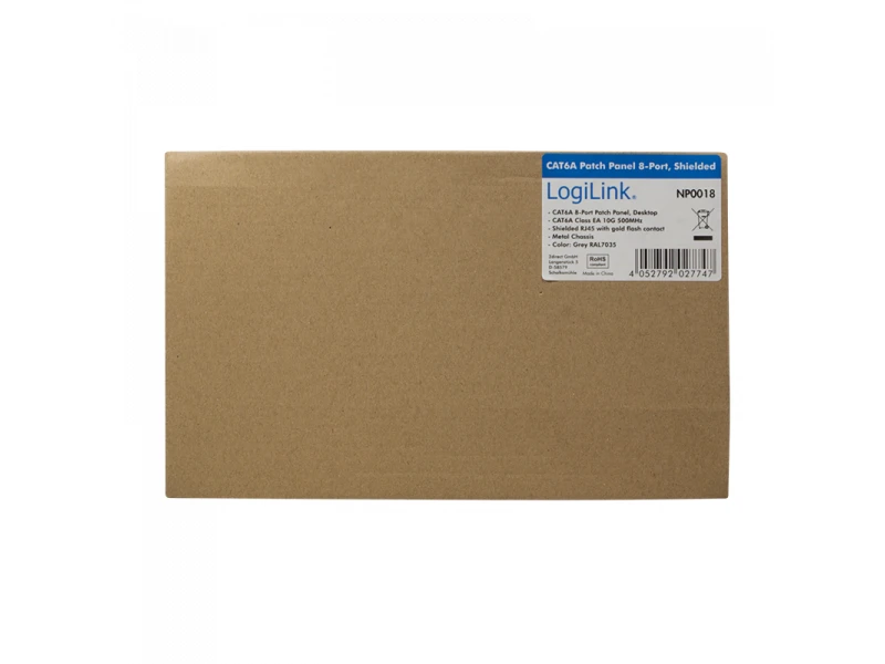 LogiLink Patchpanel kat. 6A, 8 prievadų, ekranuotas STP, rutulinis (NP0018)