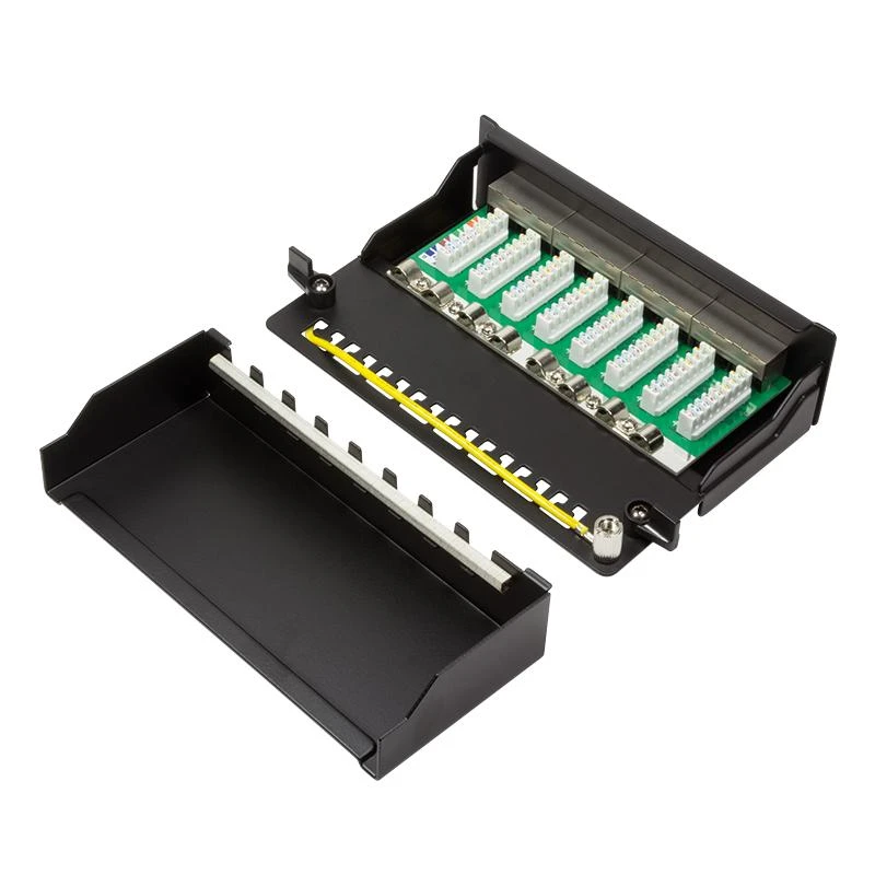 LOGILINK NP0018B LOGILINK- Patch Panel Desktop Cat.6A STP 8 jungtys, Juodas