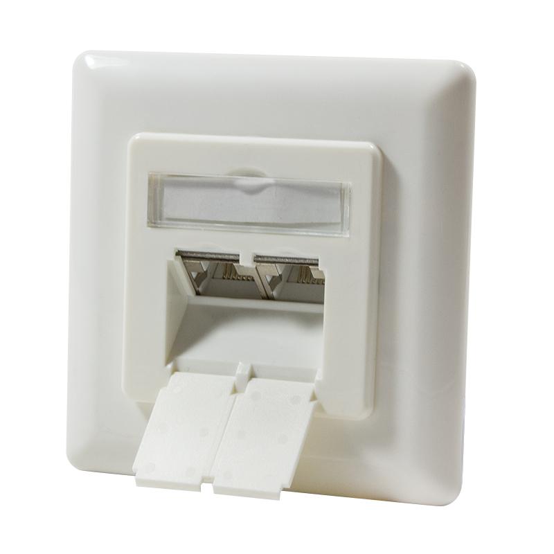 LogiLink NP0023, RJ-45, STP, metalinis, baltas, ISO/IEC 11801, TIA/EIA 568B.2-1, 80 mm, 80 mm