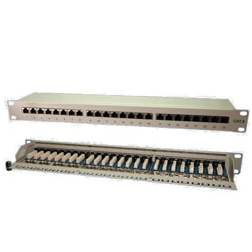 LogiLink Patch panel 19'' 1U 24x RJ-45 Cat.6 Pilka (NP0040A)
