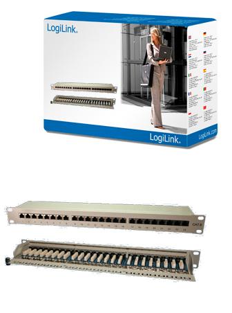 LogiLink Patch panel 19'' 1U 24x RJ-45 Cat.6 Pilka (NP0040A)