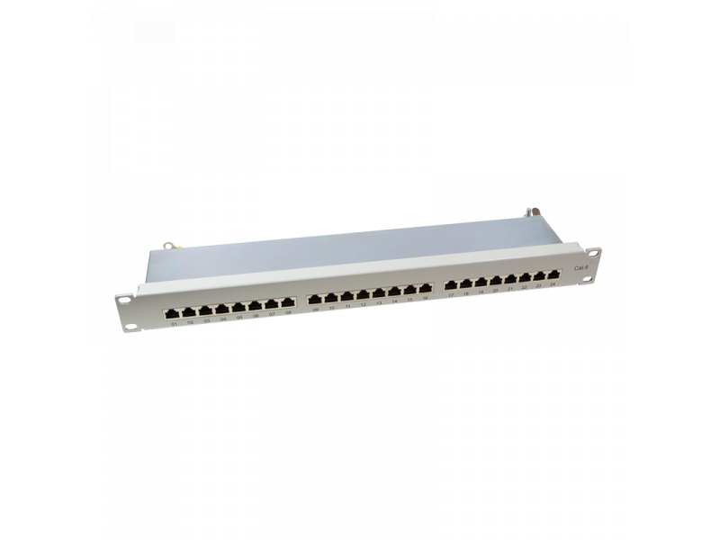 LOGILINK NP0040A LOGILINK – 19" pachpanelis, 6 kategorijos, 24 prievadų, ekranuotas STP, pilkas