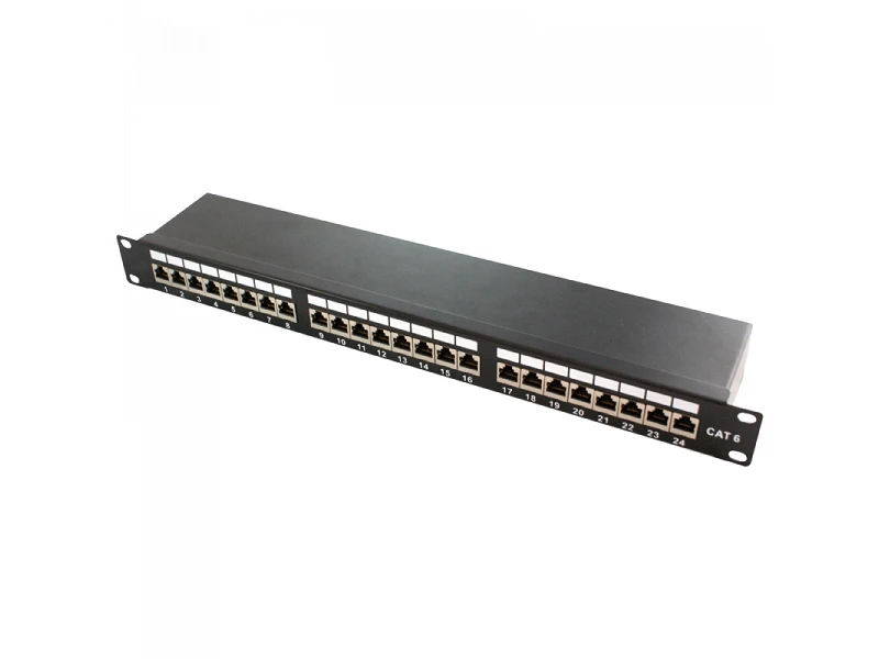 LOGILINK NP0048 LOGILINK- Patch Panel 19-mounting Cat.6 STP 24 jungtys, juodas