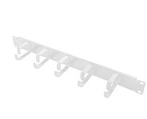 LOGILINK OR101G LOGILINK-19 Kabelių valdymo juosta 1U su 5 fiksuotais plieniniais laikikliais, pilkas