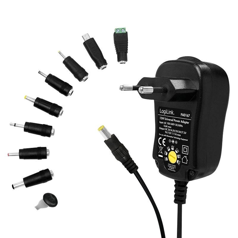LogiLink PA0167 universalus maitinimo adapteris su antgaliais