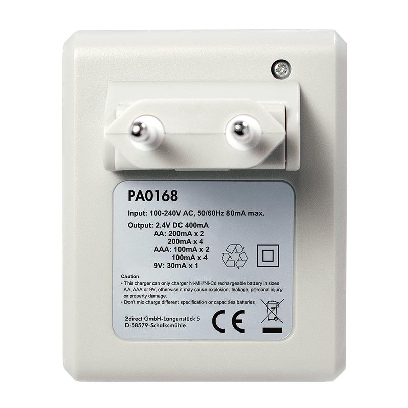 LOGILINK PA0168 LOGILINK - Ni-MH/Ni-Cd AA/AAA/9V įkraunamų baterijų įkroviklis