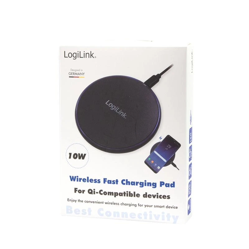 LogiLink Wireless Table Fast Charger 10W - induktive Įkrovimo stotelė juodas