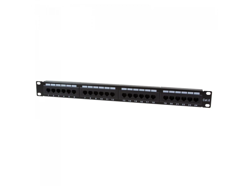 LOGILINK NP0004 LOGILINK - Patch panel UTP CAT6 24-jungtys juodas
