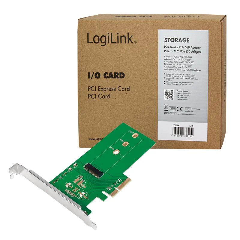 LOGILINK PC0084 PCIe į M.2 PCIe SSD adapteris