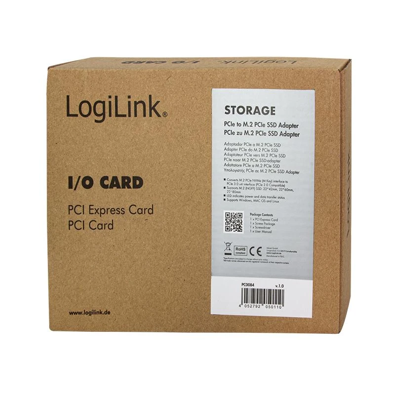 LOGILINK PC0084 adapterio kartoninė pakuotė