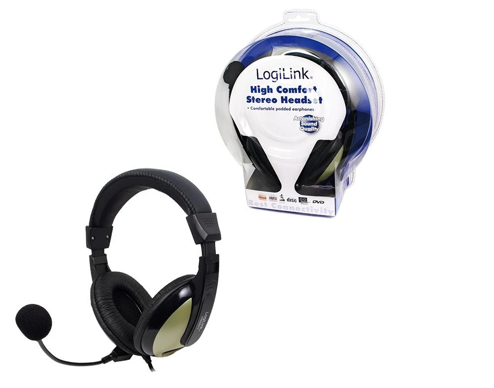 LogiLink HS0011A ausinės su mikrofonu pakuotėje