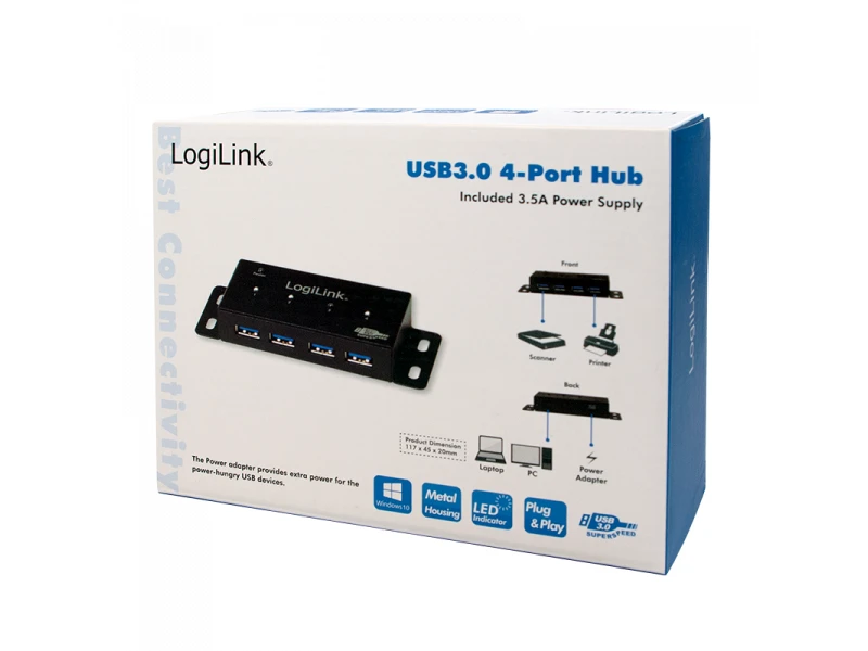 Logilink USB 3.0 šakotuvo pakuotė