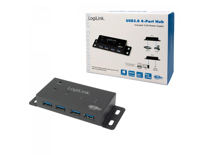 Logilink USB 3.0 šakotuvas su 4 prievadais