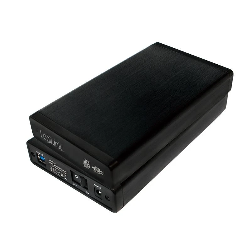 LogiLink Išorinis HDD dėklas 3,5 colio, sata, usb3.0, juodas aliuminis ...