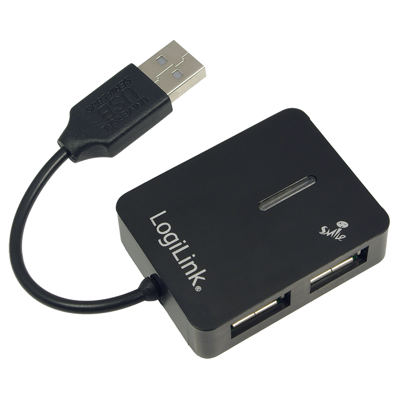 LOGILINK USB 2.0 4 prievadų HUB USB 2.0 šakotuvo standartas Maksimalus greitis: 480 Mbit/s