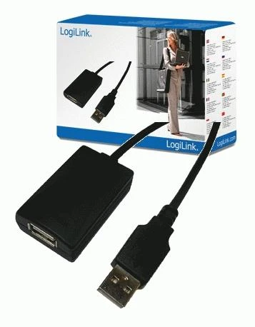 LogiLink USB 2.0 aktyvus ilgintuvas su pakuote