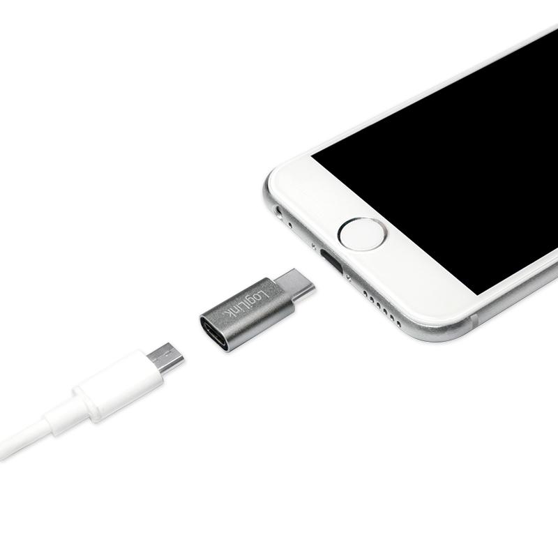 LOGILINK AU0041 LOGILINK - USB-C adapteris į Micro USB jungtį, sidabrinis