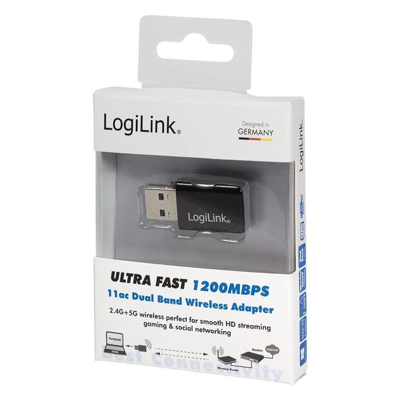 LogiLink 1200 Mbps adapteris pakuotėje