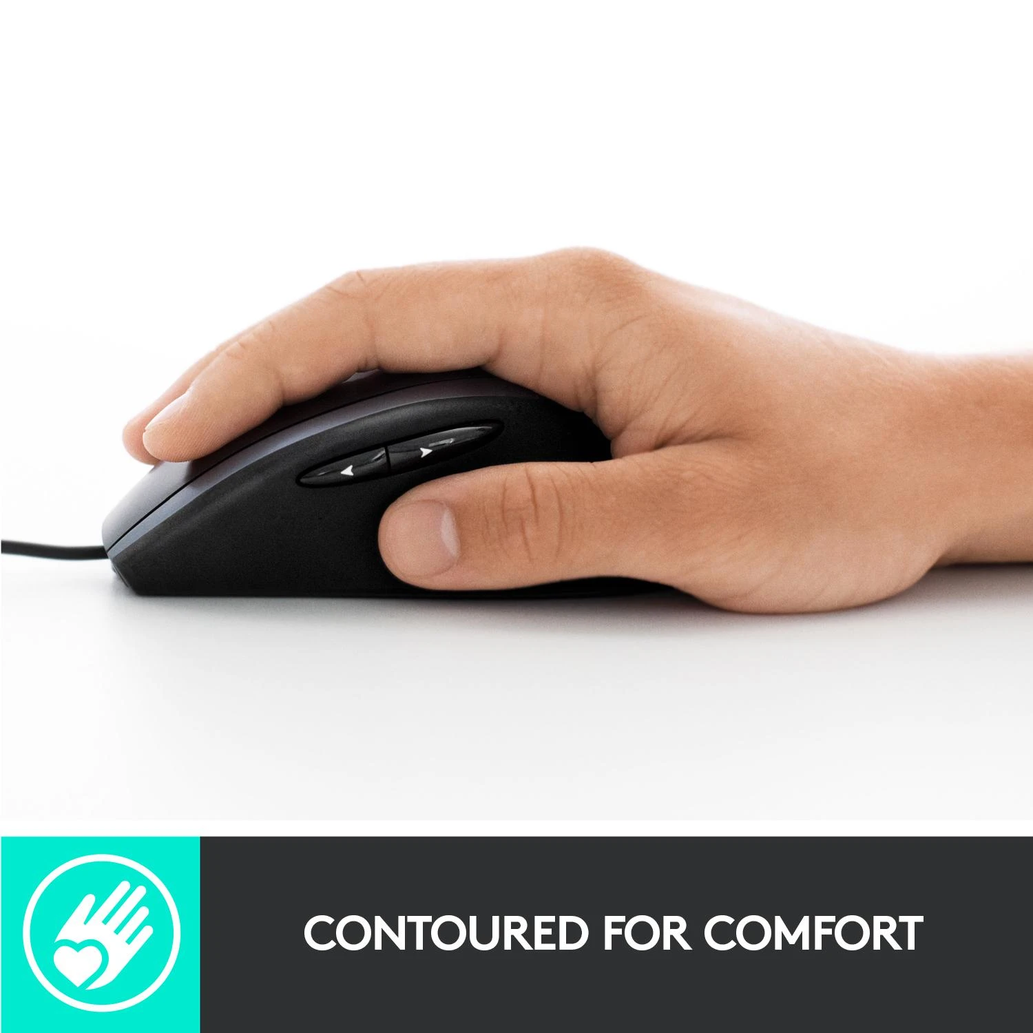 Logitech M500 Advanced Laidinė pelė, USB Type-A, Optinė, 4000 DPI, Juoda