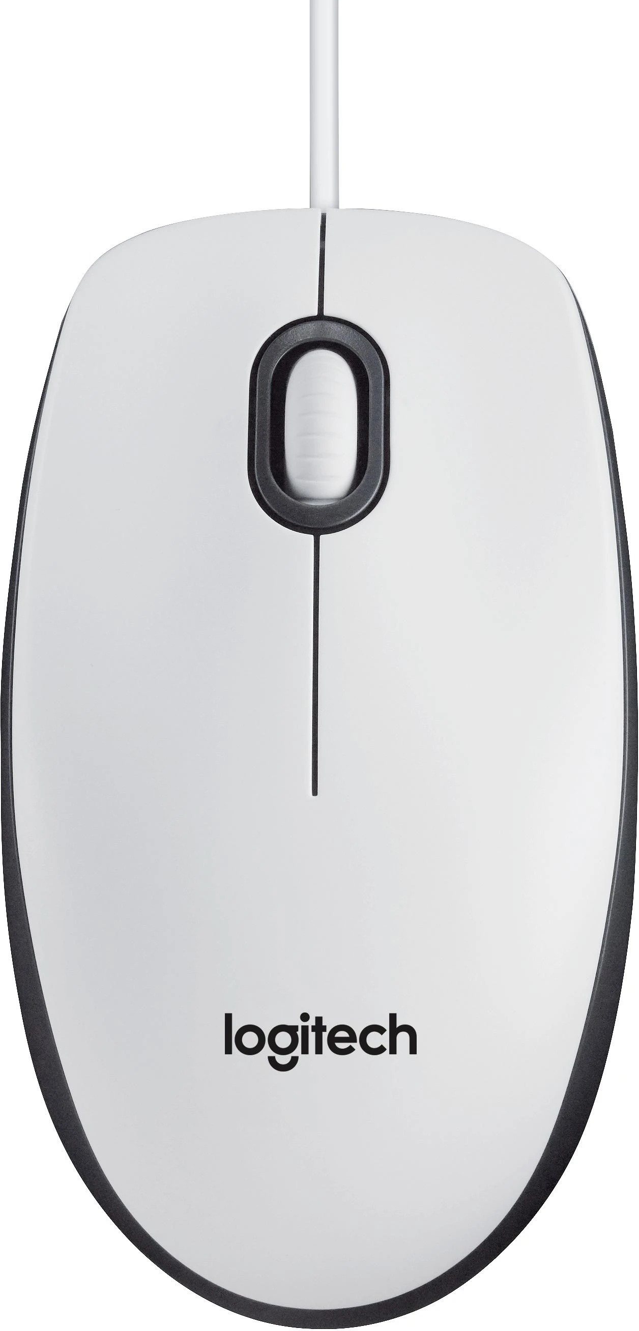 Pelė LOGITECH B100, USB, balta sp.