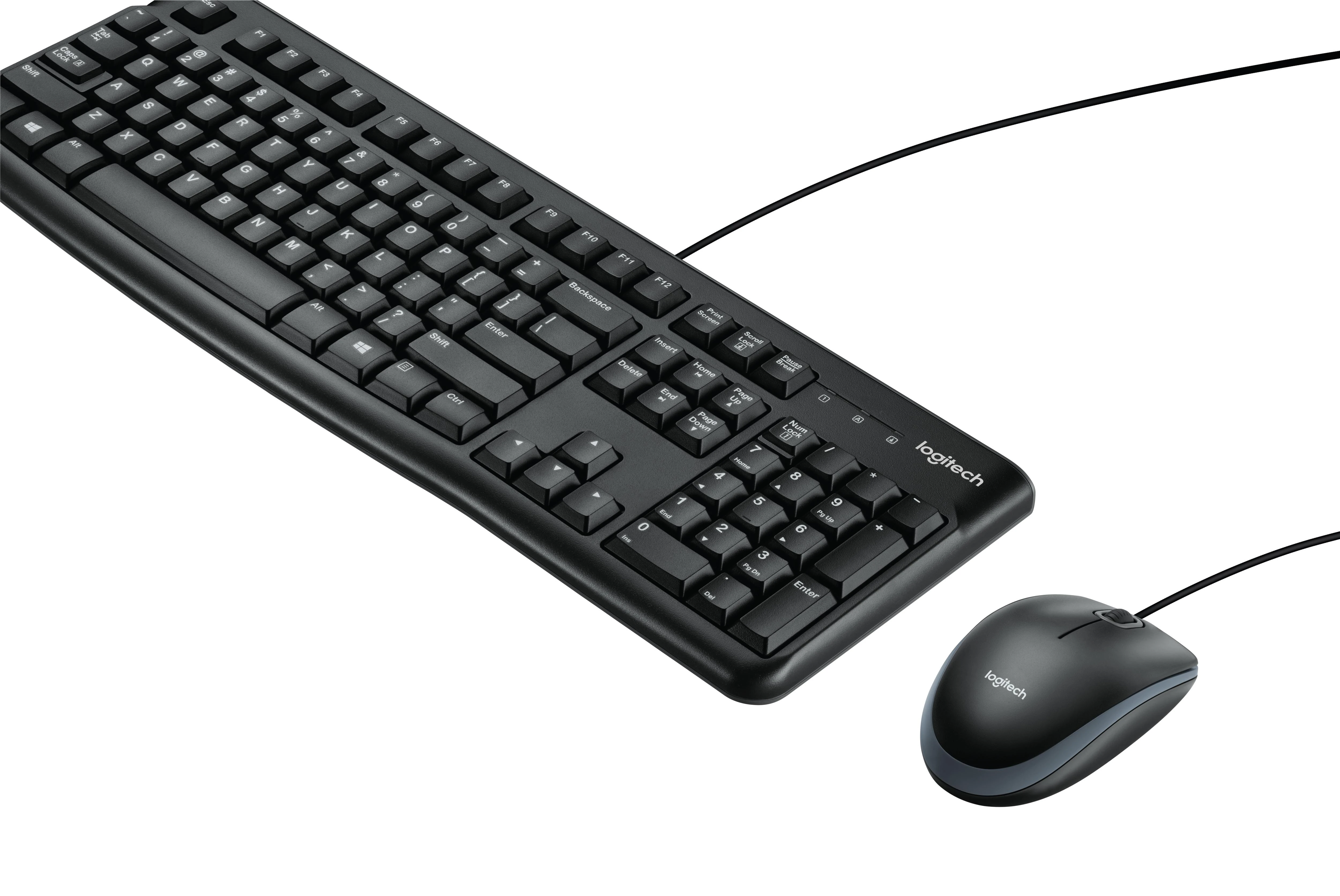Laidinis klaviatūros ir pelės komplektas Logitech MK120, International išdėstymas