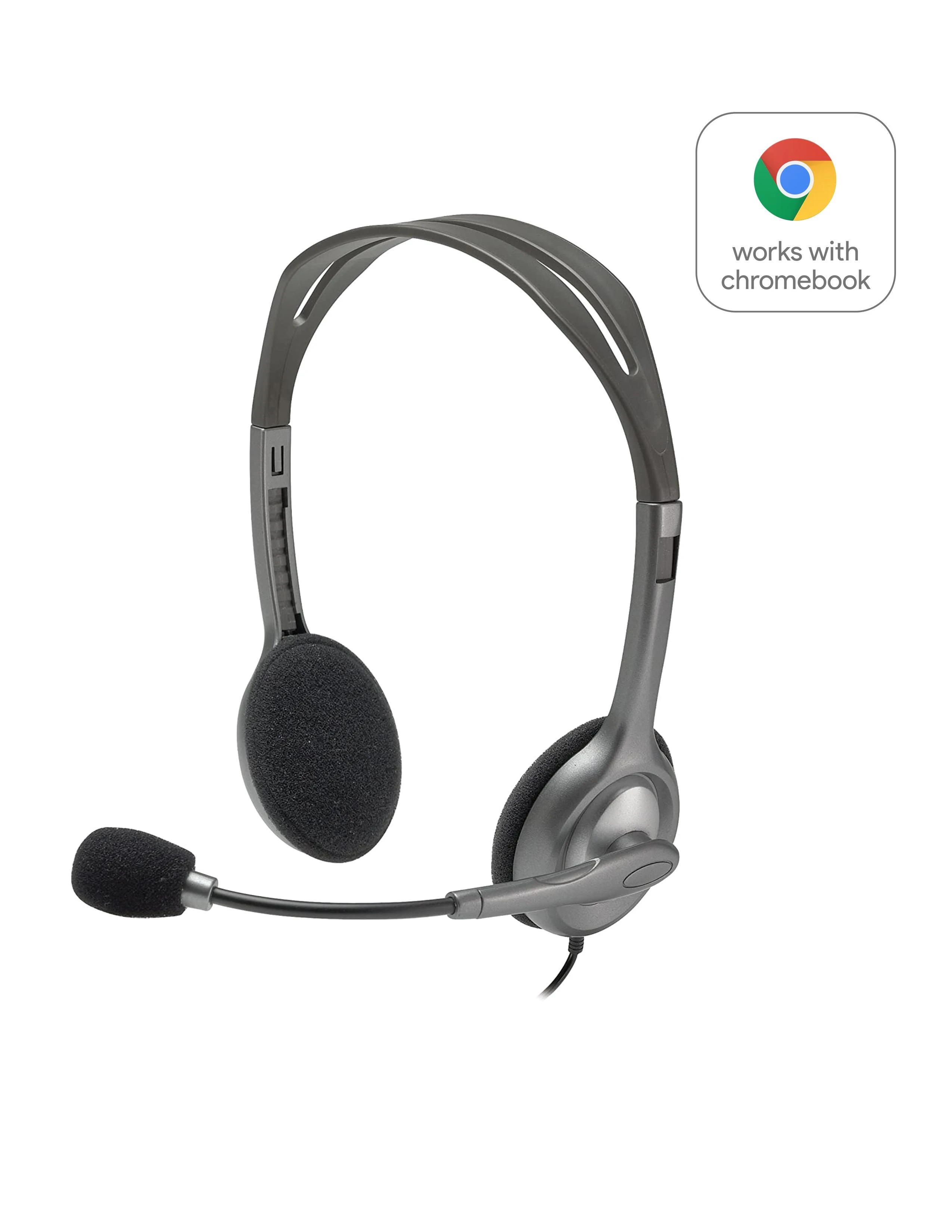 Universalios ausinės Logitech H111, su mikrofonu, 3,5mm jungtis