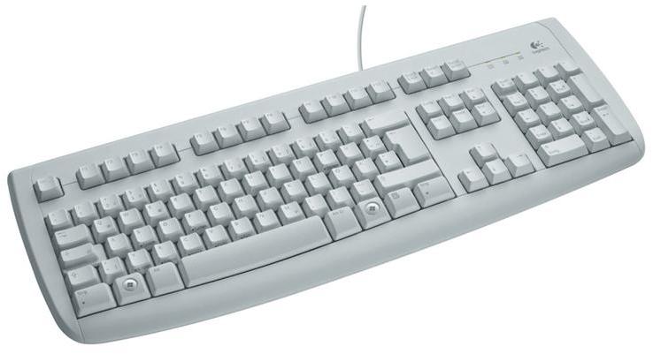 Logitech klaviatūra K120 su laidu, DE išdėstymas, Balta, modelis - 920 ...