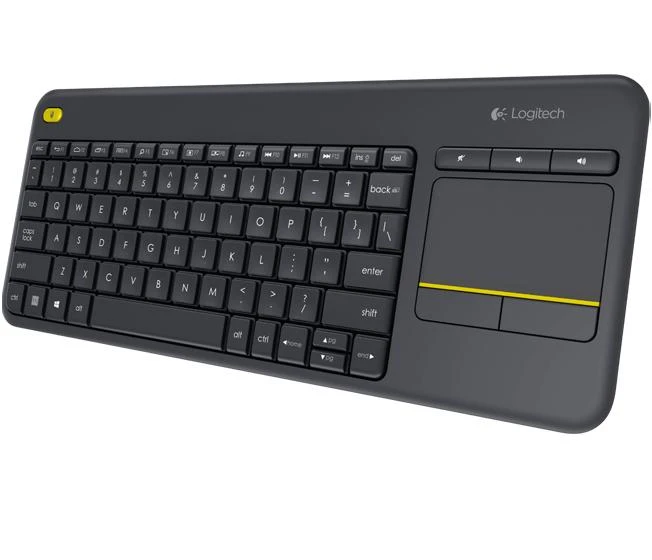 Belaidė klaviatūra Logitech K400 Plus su jutikliniu kilimėliu, US išdėstymas, Juoda